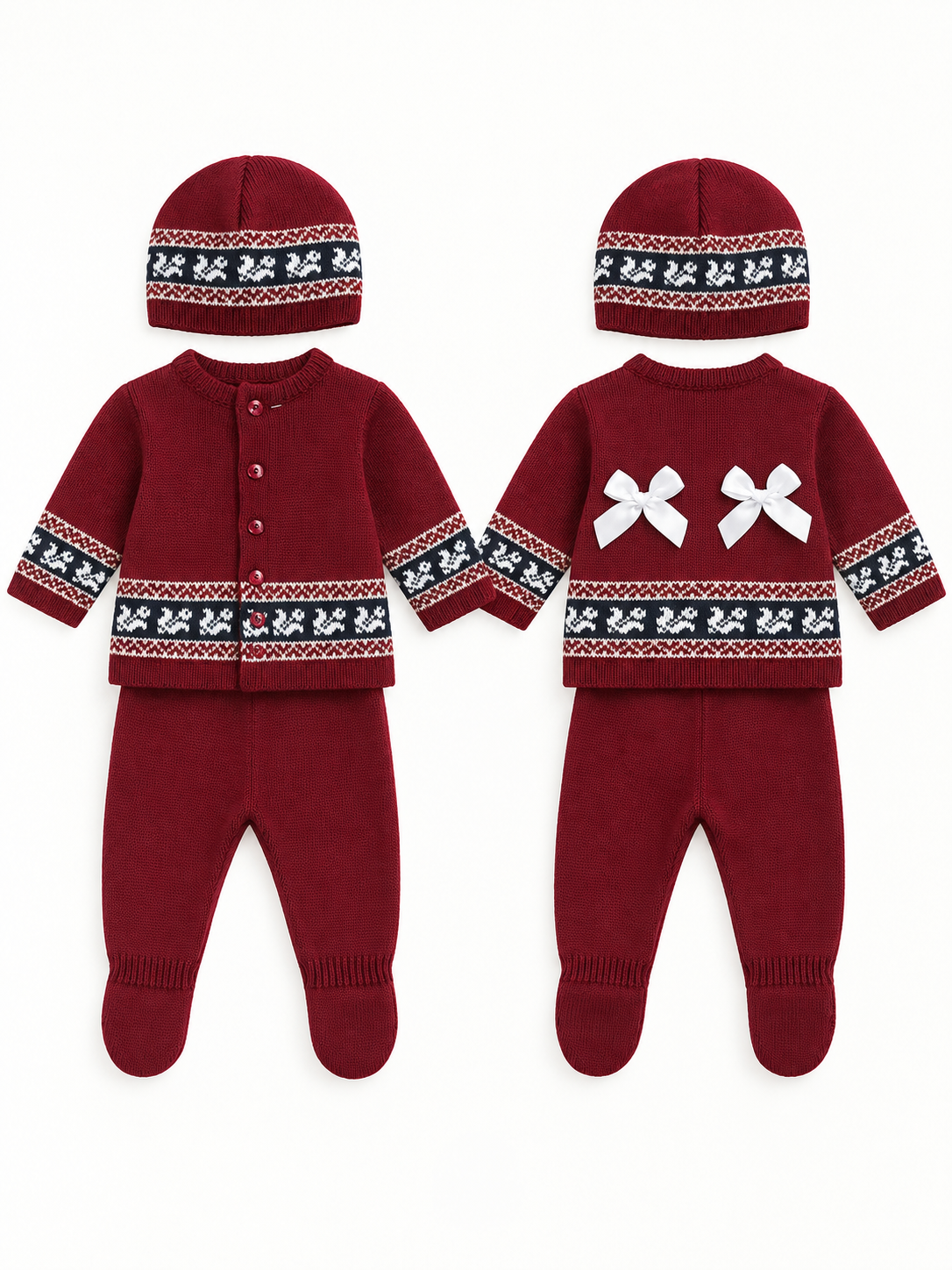 NEW BORN PAKJE 3 set bordeaux