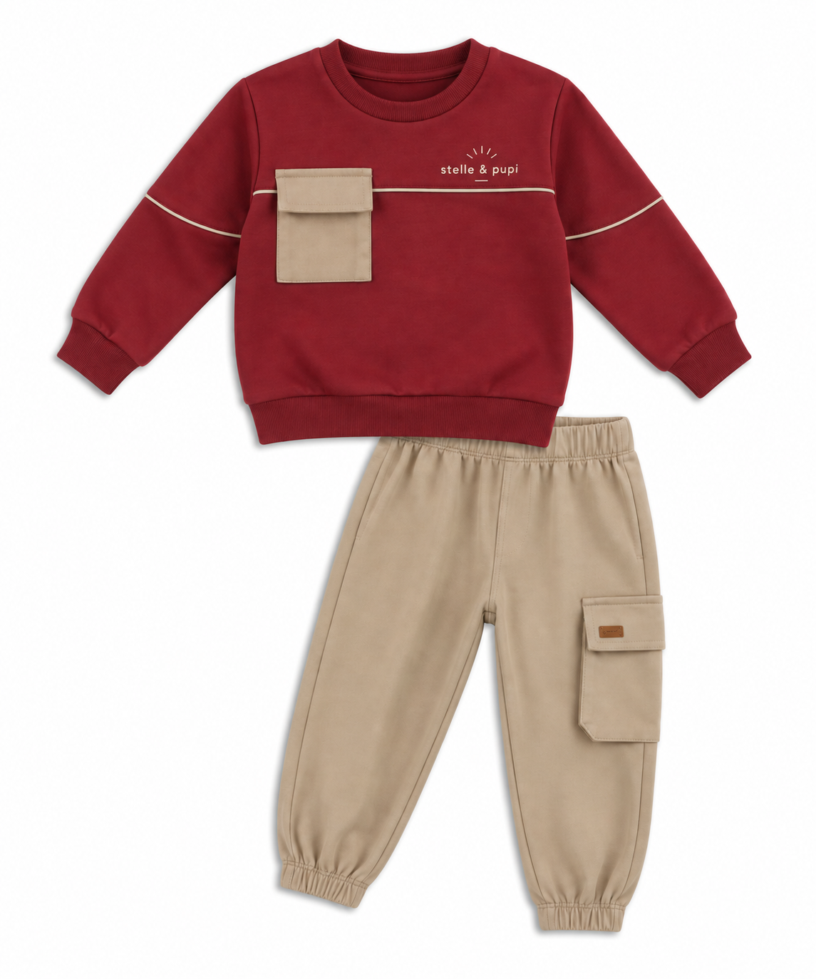 2 SET | Trainingspak S&P bordeaux rood