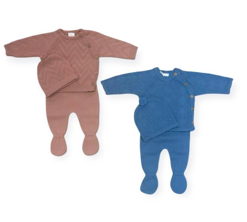 NEW BORN PAKJE 3 set met knoopjes