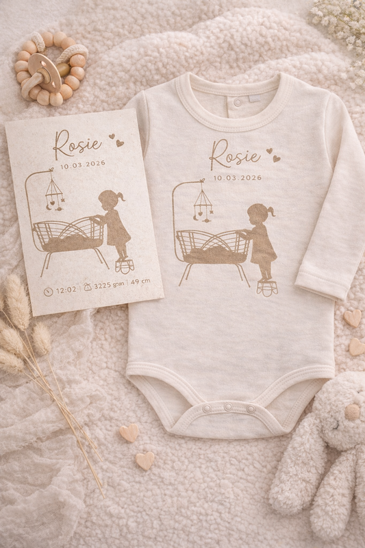 Gepersonaliseerde romper | geboortekaartje