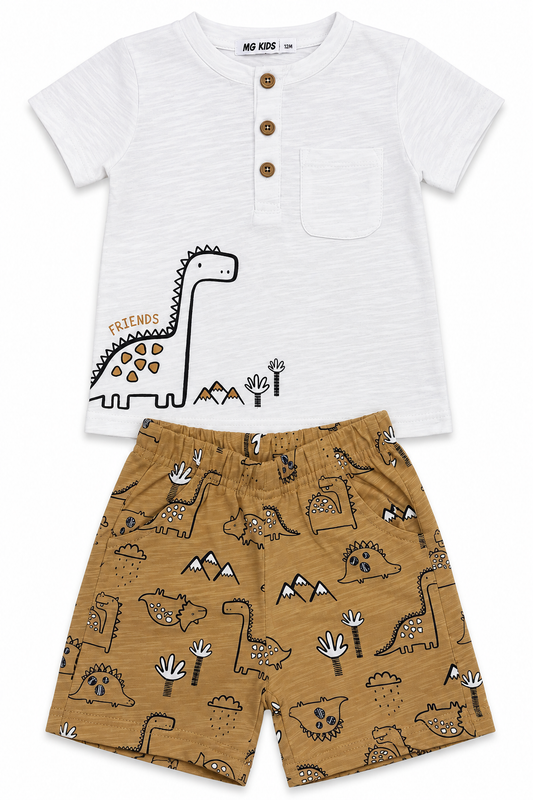SET dino knoopje wit