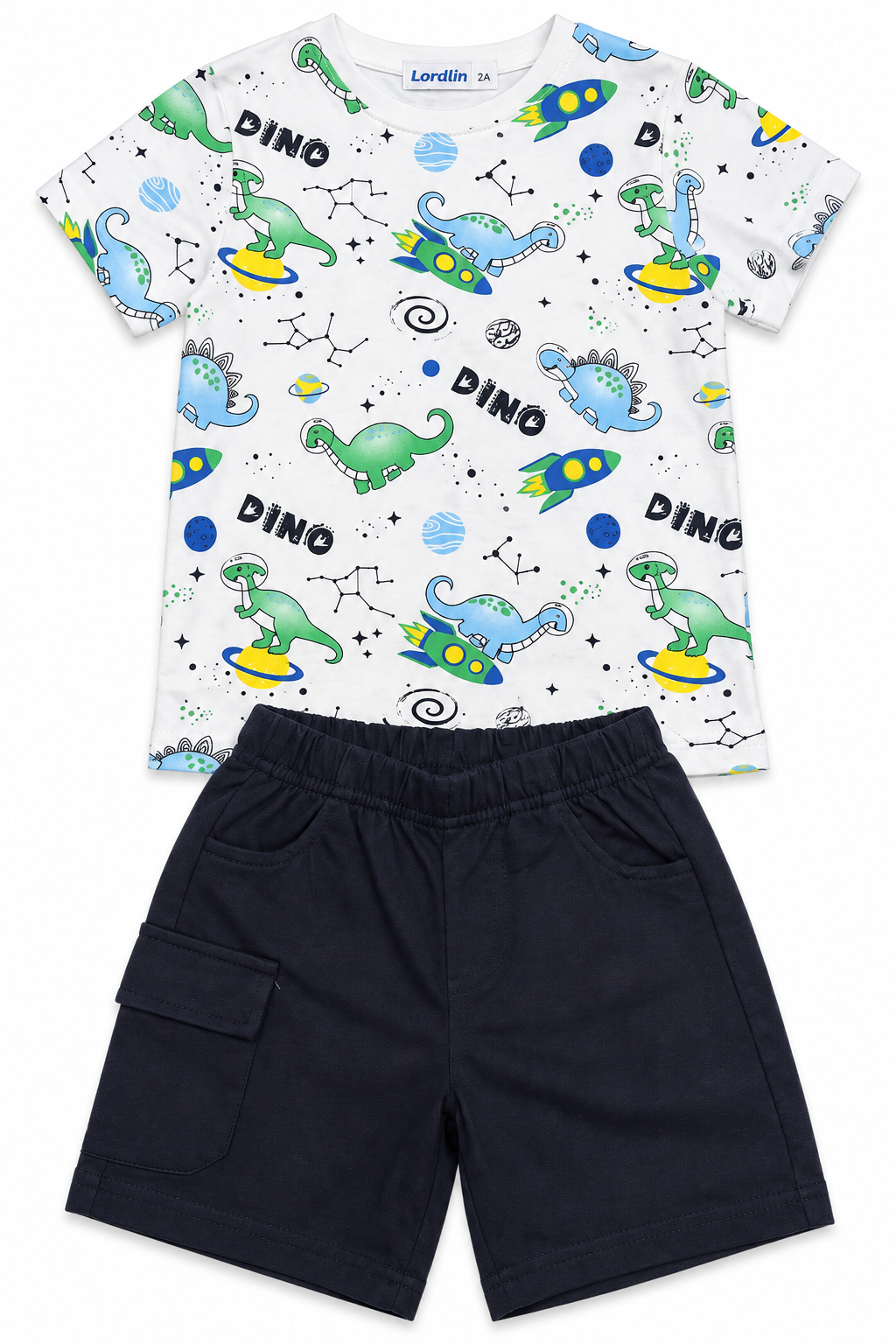 SET Dino space blauw