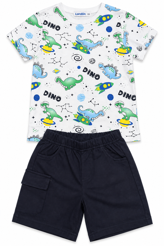 SET Dino space blauw