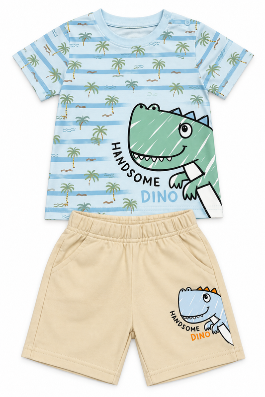 SET Dino palmboom blauw