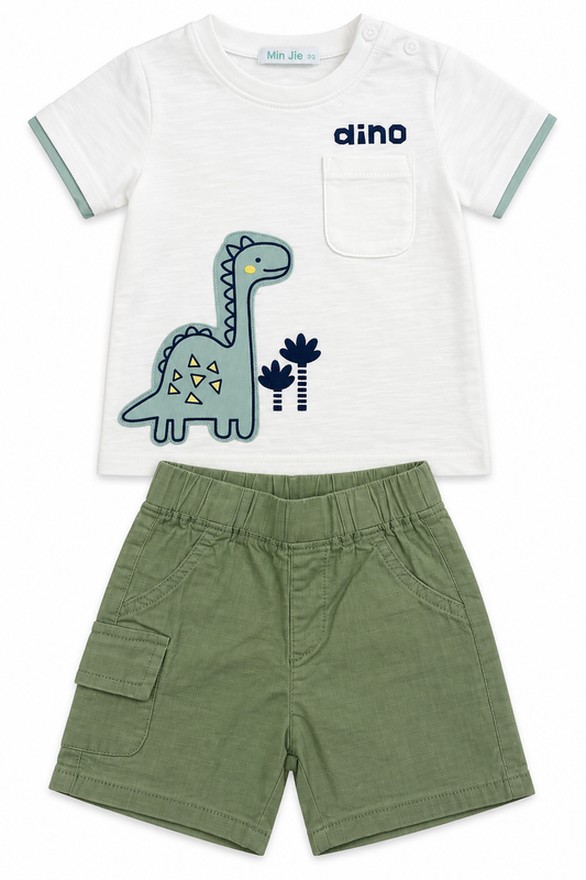 SET dino knoopje wit