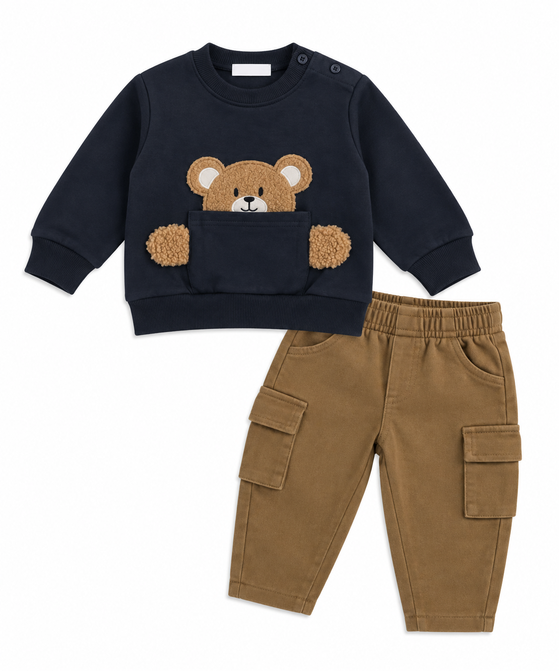 2 SET Teddy beer ultra donker blauw