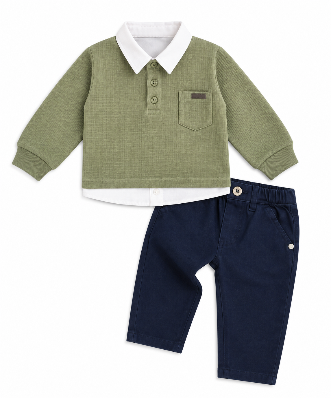 2 SET blousetrui groen