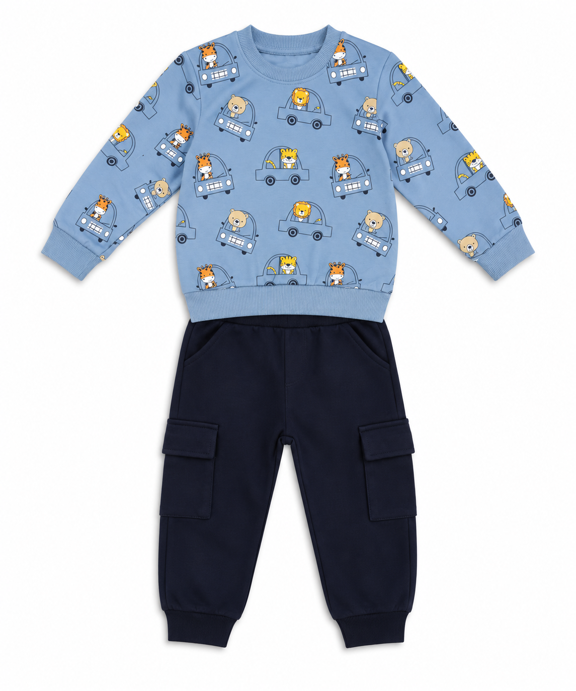2 SET | Animales en carrito blauw