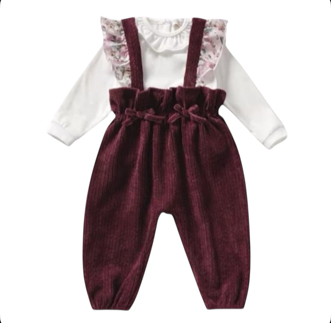 2 SET | Ruffel tuinbroek