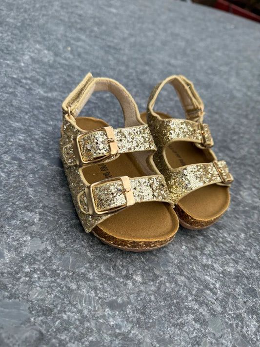 SANDAAL | Goud glitter