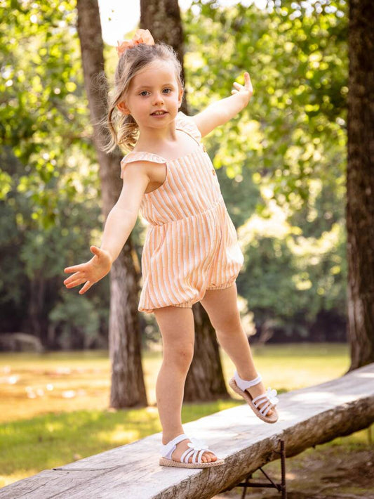 JUMPSUIT Gestreept oranje
